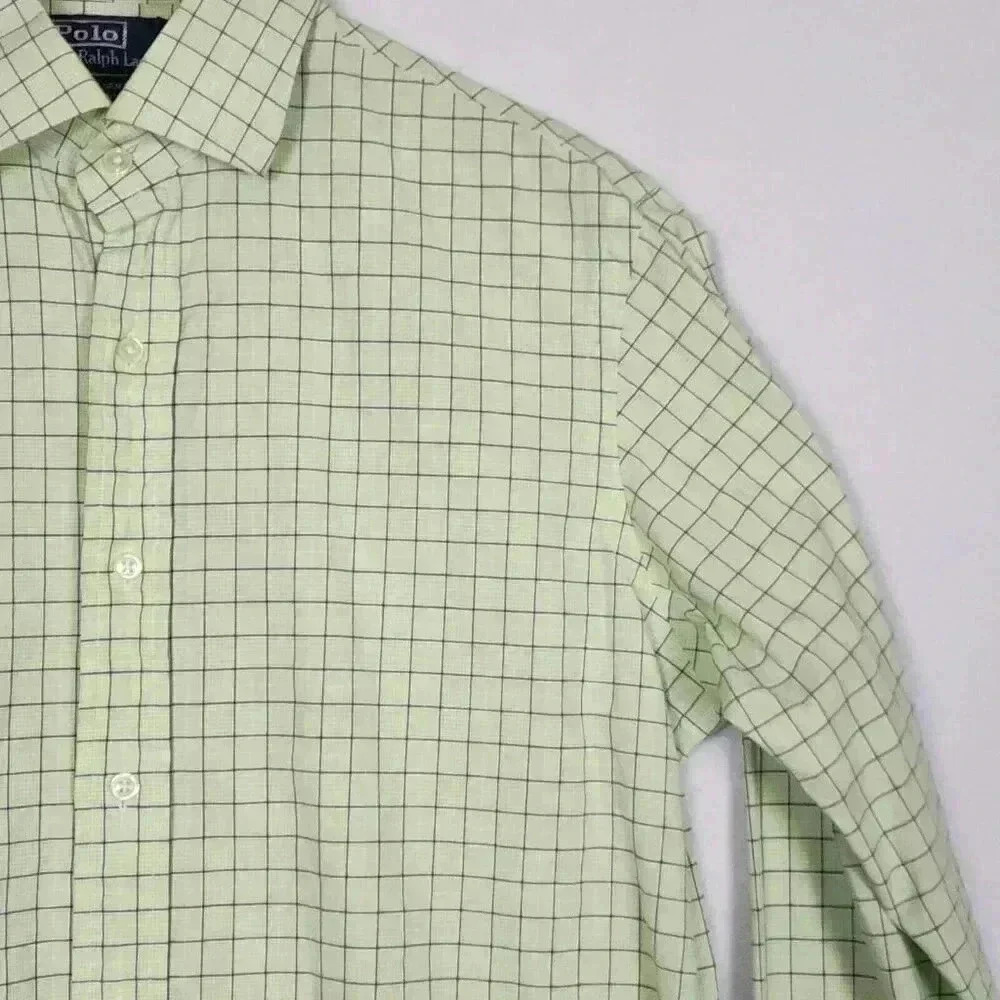 Polo Ralph Lauren Mens Regent Long Sleeve‎ Shirt Button Up 15.5 Checks Pony - Picture 4 of 15